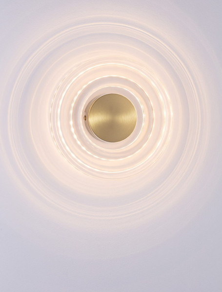 Nova Luce LED Wandleuchte Onrid 5W warmweiss 3000K Gold Aluminium Ø18cm 9030654