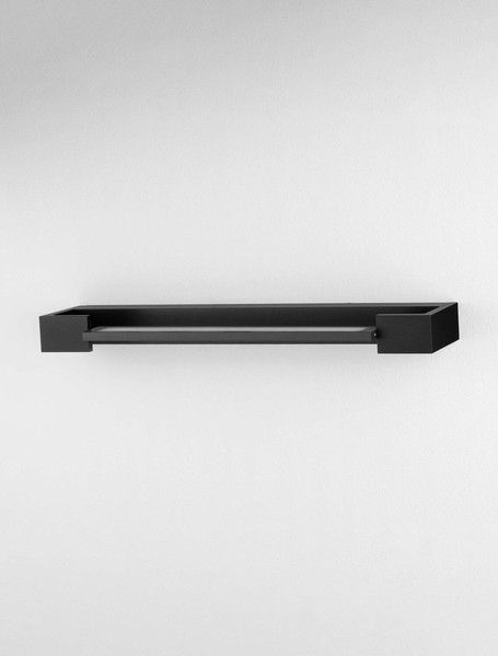 Nova Luce LED Wandleuchte Arga 12W warmweiss 3000K IP44 Schwarz Aluminium 45x10cm 9030703