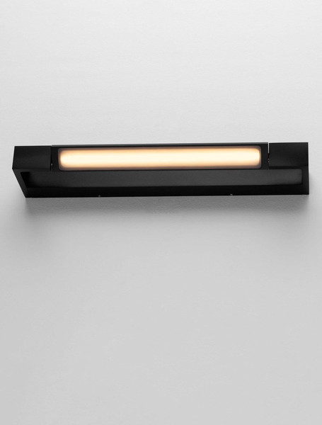 Nova Luce LED Wandleuchte Arga 12W warmweiss 3000K IP44 Schwarz Aluminium 45x10cm 9030703