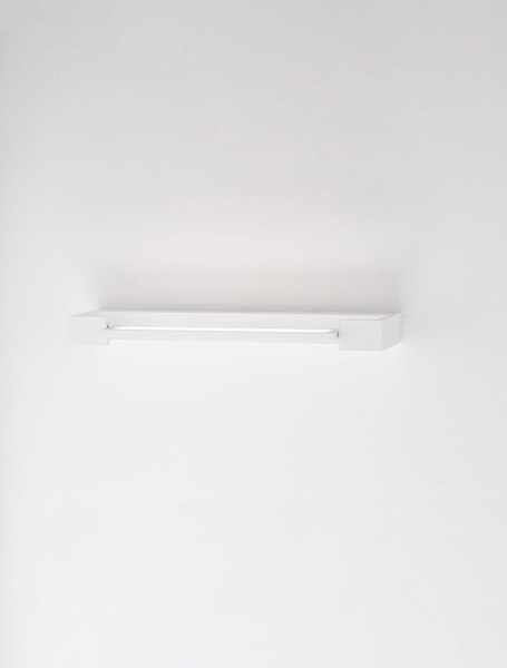 Nova Luce LED Wandleuchte Arga 12W warmweiss 3000K IP44 Weiß Aluminium 45x10cm 9030704