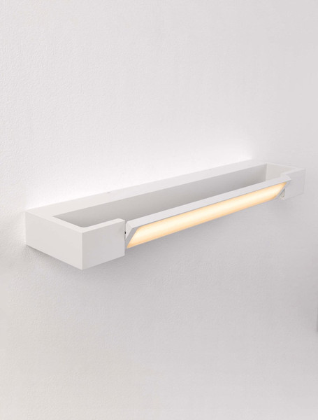 Nova Luce LED Wandleuchte Arga 12W warmweiss 3000K IP44 Weiß Aluminium 45x10cm 9030704
