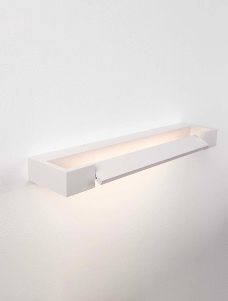 Nova Luce LED Wandleuchte Arga 12W warmweiss 3000K IP44 Weiß Aluminium 45x10cm 9030704