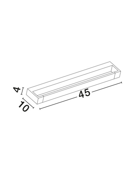 Nova Luce LED Wandleuchte Arga 12W warmweiss 3000K IP44 Weiß Aluminium 45x10cm 9030704
