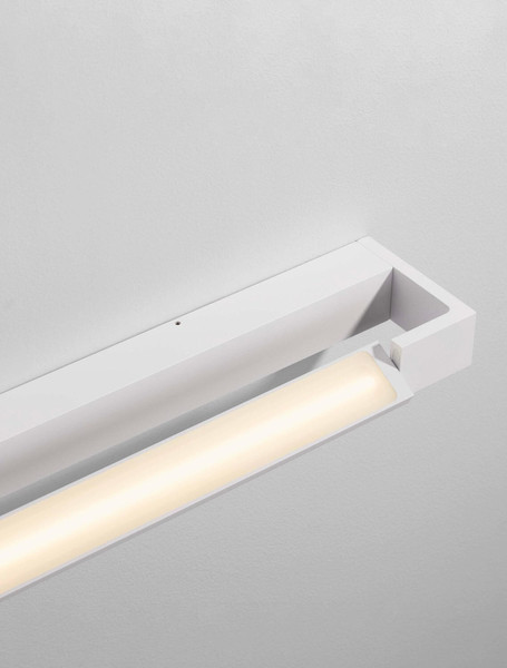 Nova Luce LED Wandleuchte Arga 17W warmweiss 3000K IP44 Weiß Aluminium 60x10cm 9030706