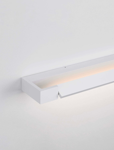 Nova Luce LED Wandleuchte Arga 17W warmweiss 3000K IP44 Weiß Aluminium 60x10cm 9030706