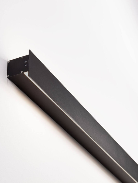 Nova Luce LED Außen-Wandleuchte Path 19W warmweiss 3000K IP65 salzwasserfest Schwarz Aluminium 100x6cm 9030709