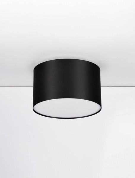 Nova Luce LED Deckenleuchte Luldo 10W warmweiss 3000K Schwarz Aluminium Ø11cm 9030726
