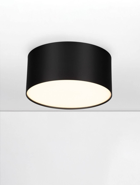 Nova Luce LED Deckenleuchte Luldo 16W warmweiss 3000K Schwarz Aluminium Ø14cm 9030728