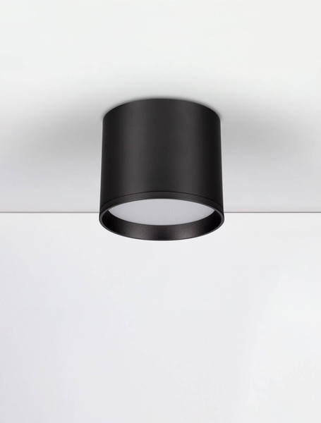 Nova Luce LED Deckenleuchte Ziare 10W warmweiss 3000K Schwarz Aluminium Ø10cm 9030730