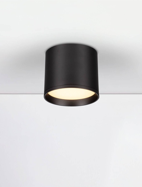 Nova Luce LED Deckenleuchte Ziare 10W warmweiss 3000K Schwarz Aluminium Ø10cm 9030730