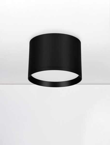 Nova Luce LED Deckenleuchte Ziare 17W warmweiss 3000K Schwarz Aluminium Ø12cm 9030732