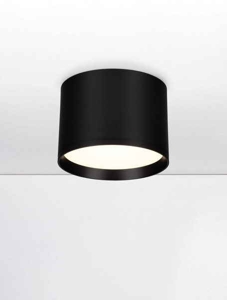 Nova Luce LED Deckenleuchte Ziare 17W warmweiss 3000K Schwarz Aluminium Ø12cm 9030732
