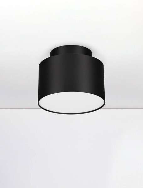 Nova Luce LED Deckenleuchte Ozen 16W warmweiss 3000K Schwarz Aluminium Ø11cm 9030734