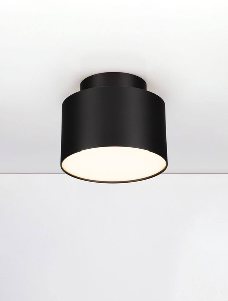 Nova Luce LED Deckenleuchte Ozen 16W warmweiss 3000K Schwarz Aluminium Ø11cm 9030734