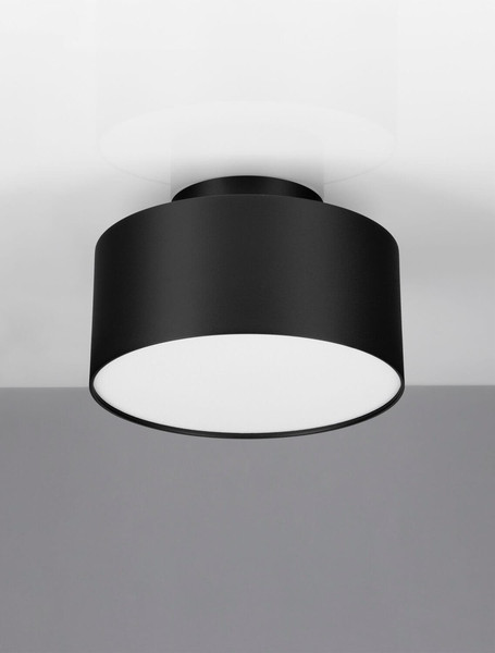 Nova Luce LED Deckenleuchte Ozen 24W warmweiss 3000K Schwarz Aluminium Ø14cm 9030736