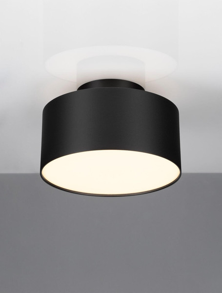Nova Luce LED Deckenleuchte Ozen 24W warmweiss 3000K Schwarz Aluminium Ø14cm 9030736