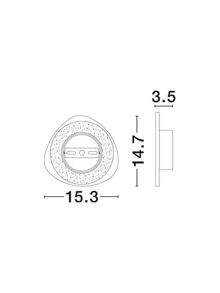 Nova Luce LED Wandleuchte Atena 6W warmweiss 3000K Weiß Aluminium 15x15cm 9030737