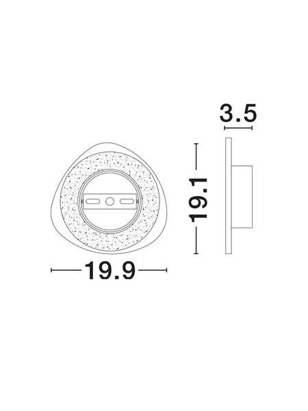 Nova Luce LED Wandleuchte Atena 8W warmweiss 3000K Weiß Aluminium 20x19cm 9030738
