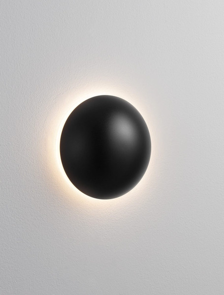 Nova Luce LED Wandleuchte Iona 3W warmweiss 3000K Schwarz Aluminium Ø12,5cm 9030741