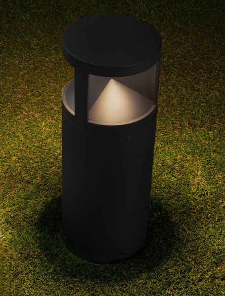 Nova Luce LED Sockelleuchte Soul 24W warmweiss 3000K IP65 Schwarz Aluminium 43cm 9030744