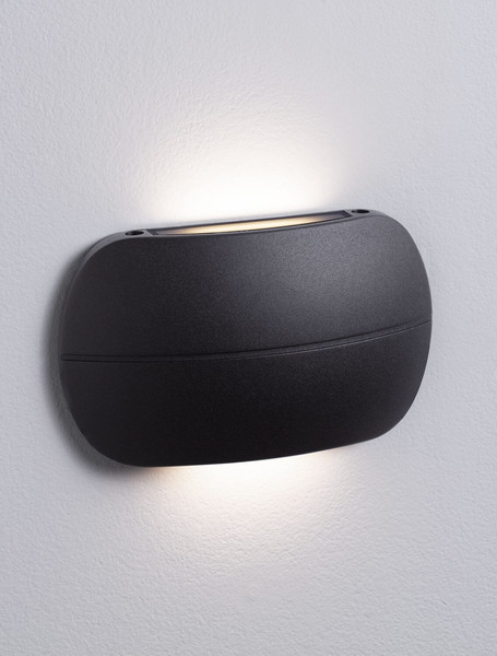 Nova Luce LED Außen-Wandleuchte Prato 10W warmweiss 3000K IP65 Schwarz Aluminium 18x11cm 9030746