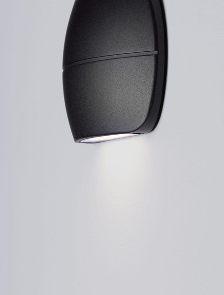 Nova Luce LED Außen-Wandleuchte Prato 10W warmweiss 3000K IP65 Schwarz Aluminium 18x11cm 9030746