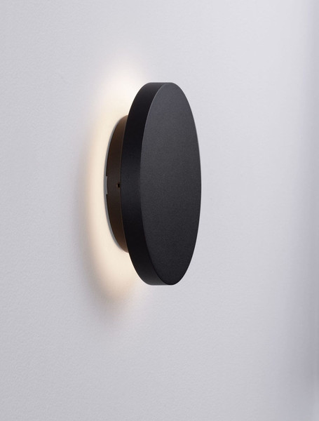 Nova Luce LED Außen-Wandleuchte Nitro 12W warmweiss 3000K IP65 salzwasserfest Schwarz Aluminium Ø15cm 9030748