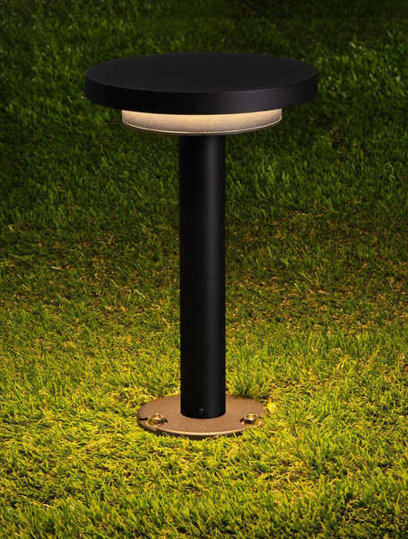 Nova Luce LED Sockelleuchte Nitro 12W warmweiss 3000K IP65 salzwasserfest Schwarz Aluminium 24cm 9030749
