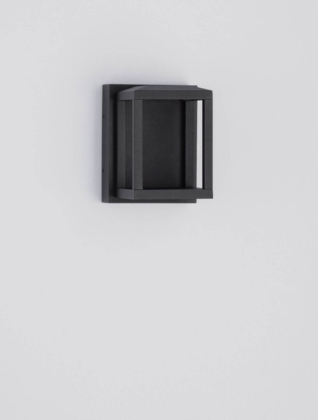 Nova Luce LED Außen-Wandleuchte Prive 9W warmweiss 3000K IP65 Schwarz Aluminium 13x12cm 9030751