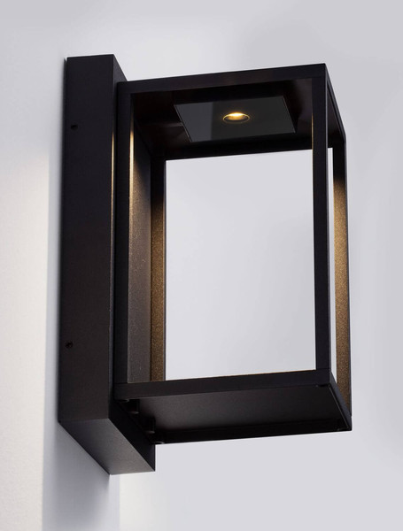 Nova Luce LED Außen-Wandleuchte Prive 17W warmweiss 3000K IP65 Schwarz Aluminium 25x17cm 9030753