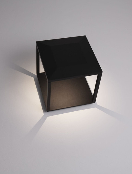 Nova Luce LED Sockelleuchte Prive 15W warmweiss 3000K IP65 Schwarz Aluminium 36cm 9030755