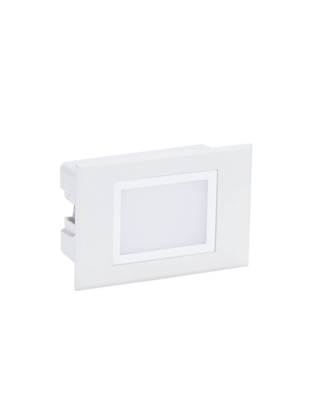 Nova Luce LED Wandeinbauleuchte Rudy 3W warmweiss 3000K IP65 Weiß Aluminium 12x8cm 9030759