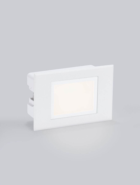 Nova Luce LED Wandeinbauleuchte Rudy 3W warmweiss 3000K IP65 Weiß Aluminium 12x8cm 9030759