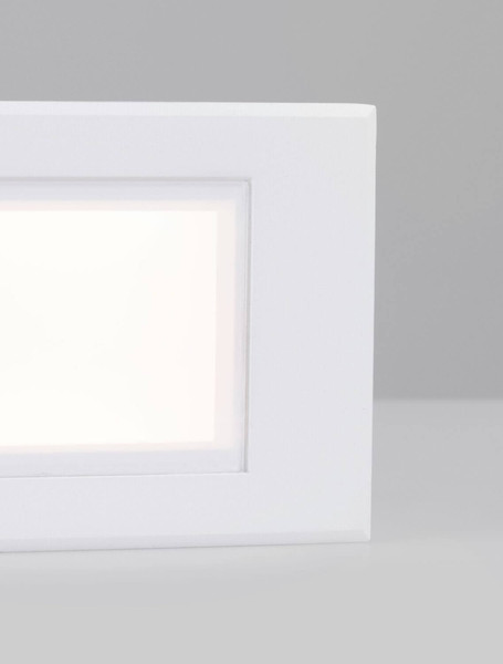 Nova Luce LED Wandeinbauleuchte Rudy 3W warmweiss 3000K IP65 Weiß Aluminium 12x8cm 9030759
