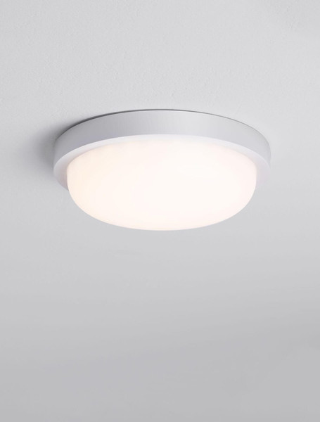 Nova Luce LED Außen-Deckenleuchte Reo 19W warmweiss 3000K IP65 Weiß Ø23,5cm 9030768