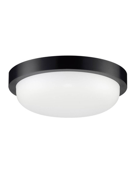 Nova Luce LED Außen-Deckenleuchte Reo 19W warmweiss 3000K IP65 Schwarz Ø23,5cm 9030769