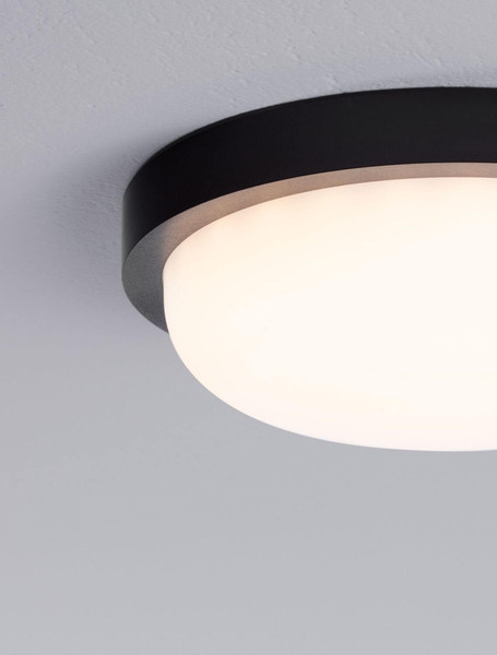 Nova Luce LED Außen-Deckenleuchte Reo 19W warmweiss 3000K IP65 Schwarz Ø23,5cm 9030769
