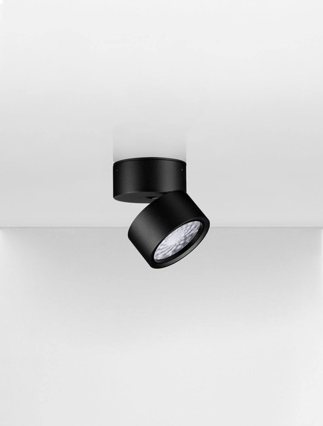 Nova Luce LED Deckenleuchte Akro 12W warmweiss 3000K Schwarz Aluminium Ø8cm 9030770