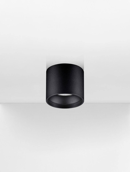 Nova Luce LED Deckenleuchte Ziare 16W warmweiss 3000K Schwarz Aluminium Ø11cm 9030772