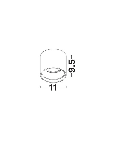 Nova Luce LED Deckenleuchte Ziare 16W warmweiss 3000K Weiß Aluminium Ø11cm 9030773
