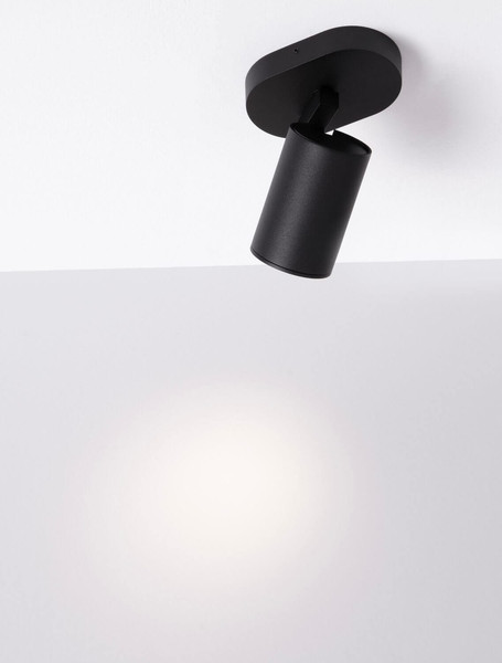 Nova Luce Deckenstrahler Esto schwenkbar GU10 Schwarz Aluminium 12,5x11cm 9030779