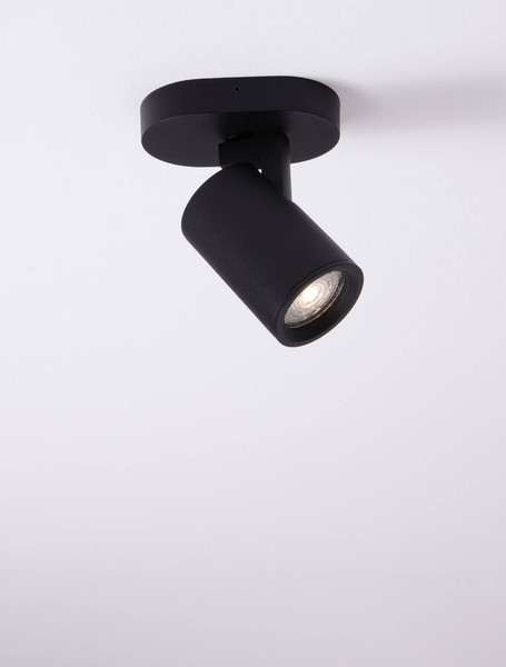Nova Luce Deckenstrahler Esto schwenkbar GU10 Schwarz Aluminium 12,5x11cm 9030779