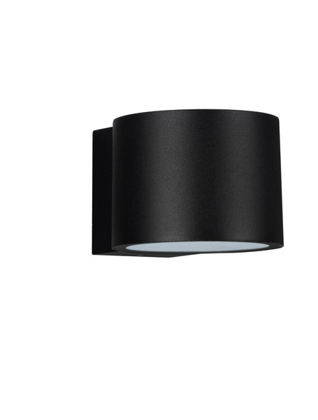 Nova Luce LED Außen-Wandleuchte Beta 8W warmweiss 3000K IP54 salzwasserfest Schwarz Aluminium Ø9cm 9030800
