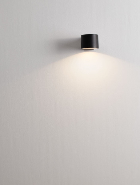 Nova Luce LED Außen-Wandleuchte Beta 8W warmweiss 3000K IP54 salzwasserfest Schwarz Aluminium Ø9cm 9030800