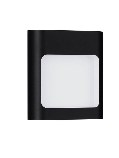 Nova Luce LED Außen-Wandleuchte Tall 9W warmweiss 3000K IP54 salzwasserfest Schwarz Aluminium 13,5x12,5cm 9030802