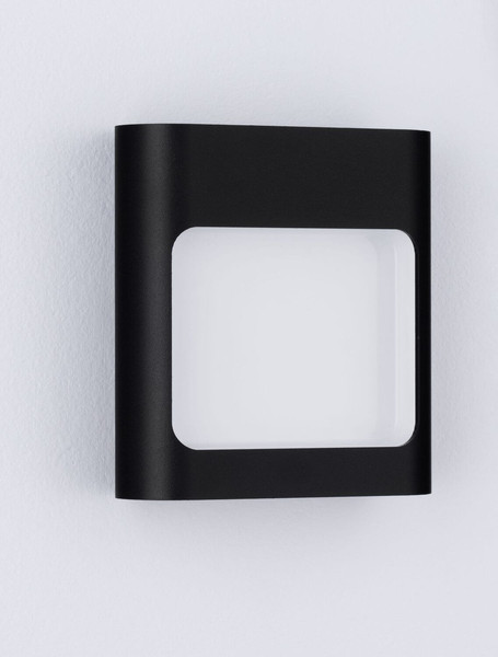 Nova Luce LED Außen-Wandleuchte Tall 9W warmweiss 3000K IP54 salzwasserfest Schwarz Aluminium 13,5x12,5cm 9030802