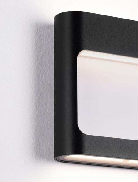 Nova Luce LED Außen-Wandleuchte Tall 9W warmweiss 3000K IP54 salzwasserfest Schwarz Aluminium 13,5x12,5cm 9030802