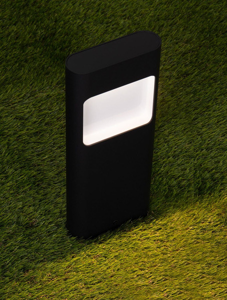 Nova Luce LED Außen-Wandleuchte Tall 4W warmweiss 3000K IP54 salzwasserfest Schwarz Aluminium 30x12,5cm 9030804