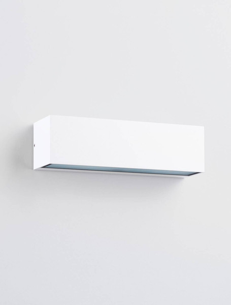 Nova Luce LED Außen-Wandleuchte Flora 10W warmweiss 3000K IP54 salzwasserfest Weiß Aluminium 23x6,5cm 9030808