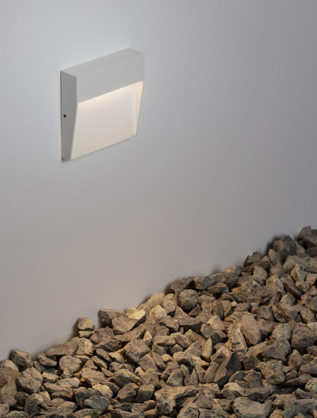 Nova Luce LED Außen-Wandleuchte Toby 3W warmweiss 3000K IP54 salzwasserfest Weiß Aluminium 10,5x10cm 9030812
